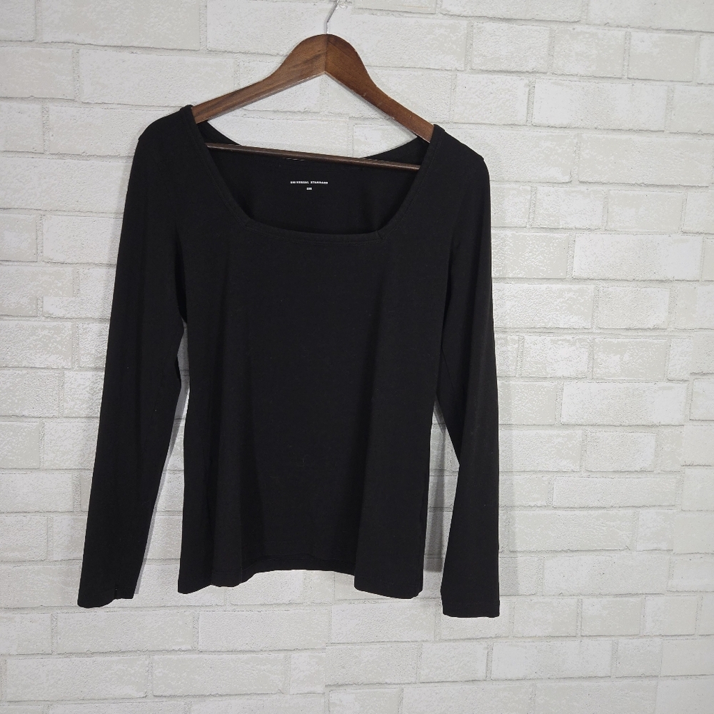 Universal Standard long sleeve black top
